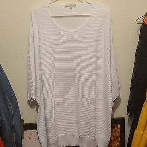 Oversized white sweater